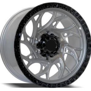 17" machined silver alloy wheels for Sierra, Silverado, Nissan VTC, Toyota Prado, and FJ Cruiser