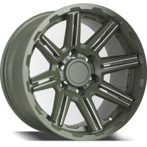 17" olive green milled alloy wheel for Nissan Y61 VTC, Toyota Hilux, FJ Cruiser, and Tacoma