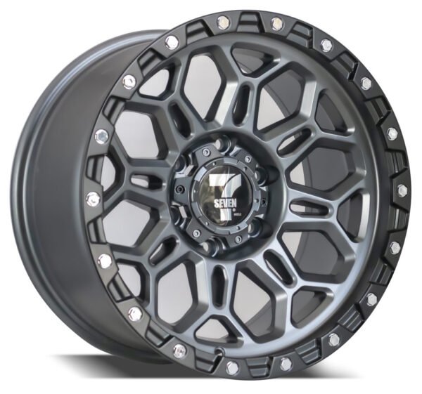 VTC Y61, FJ Cruiser, Prado, Tundra, Hilux, Tacoma, RAM 1500, Sierra, Pajero, Silverado 17" matte gray alloy wheels