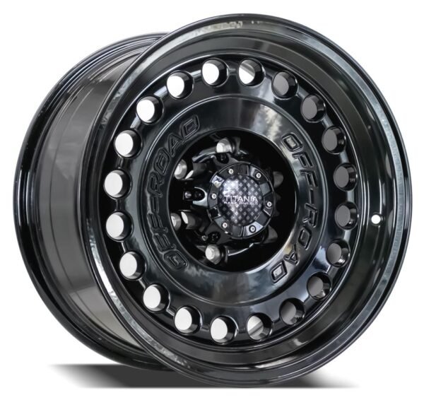 17" black Titania Navigator Wheels for Toyota Land Cruiser FJ200 and Toyota Tundra