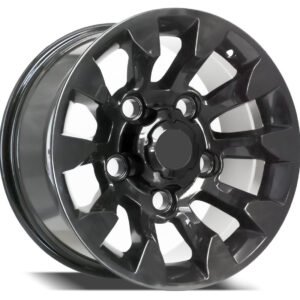 Old Range Rover Defender's 16" black alloy wheels