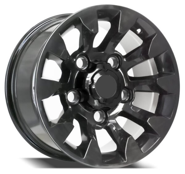 Old Range Rover Defender's 16" black alloy wheels