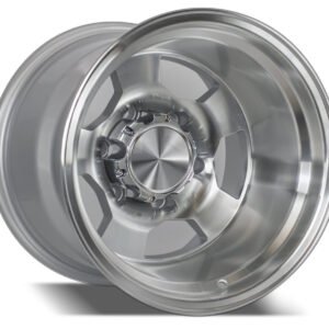 15x12", 6-lug machined silver color wheels