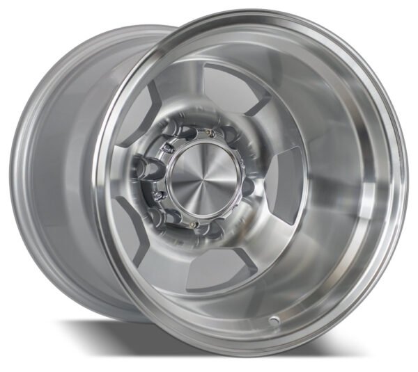 15x12", 6-lug machined silver color wheels