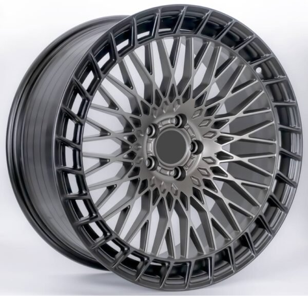 22 inch matte gray with black lip Jetour T2 and Land Rover alloy wheels