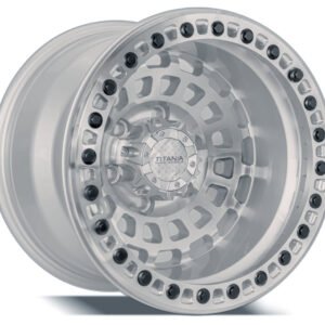 16" machined silver Titania Beadlock Wheels for all cars with 6-lug wheels