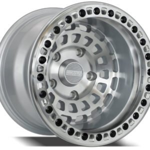 16" machined silver Titania Beadlock for older Land Cruise and older Tundra