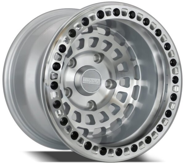 16" machined silver Titania Beadlock for older Land Cruise and older Tundra