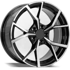 VW Golf' 17" machined face black alloy wheels
