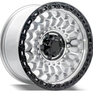 Toyota Land Cruiser 17" machined face silver with black lip alloy wheels