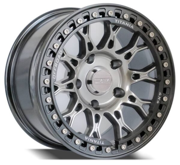 17" Matte gray Titania original Beadlock wheels for Old Land Cruiser and Toyota Tundra