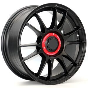17" matte black with red center cap alloy wheels for Toyota Corolla, Camry, Nissan Sentra and Altima